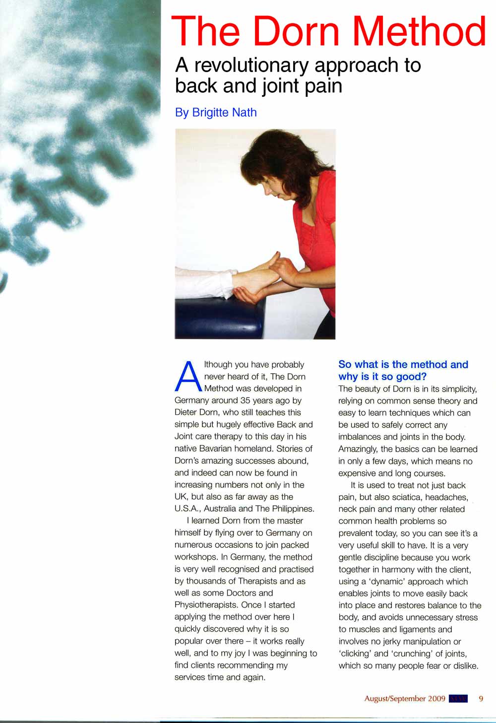Massage World Magazine - The Dorn Method - Revolutionary Approach to Back & Joint Pain